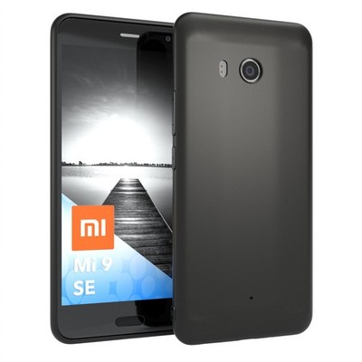 Für Xiaomi Mi 9 SE Hülle Soft Case Silikon Cover Schutz Tasche Slim Matt Schwarz