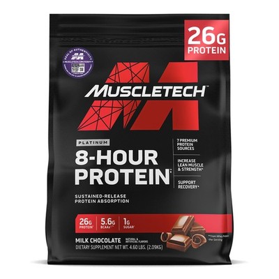 Protein Powder 8 Hour Casein Whey Lean Muscle Milk Chocolate 50 Srv MuscleTech