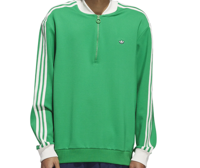 NEW MENS ADIDAS ORIGINALS 3 STRIPES QUARTER ZIP TREFOIL JACKET