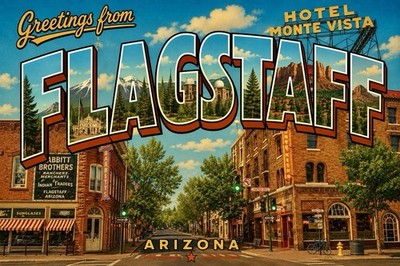 Greetings from Flagstaff Arizona Modern Large Letter Postcard C903