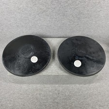 2x 1.6 kg Black Molded Rubber Discus Official Size  Weight Indoor/Outdoor BB3