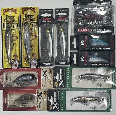 NEW IN BOX BUNDLE! (11) XPS Mean Eye Strike King KVD Rapala Live Craw Egg Wake