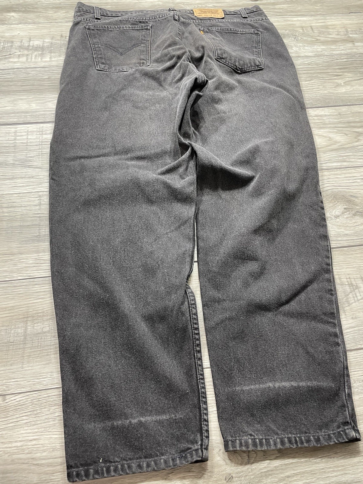 Levis 2000s Black Orange Tab 550 Size 42x30 Vintage 1990s Rare Big Size Tapered