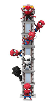 YuMe Beast Kingdom Spider-Man Tower Series complete set of action figures NEW