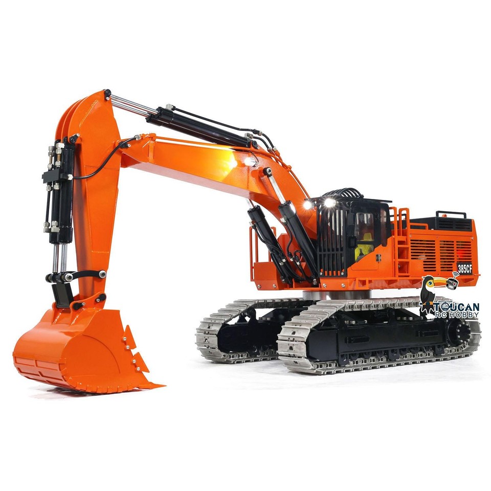 1/8 385CF Giant Hydraulic RC Excavator Heavy Duty Sound Light Smoke ...