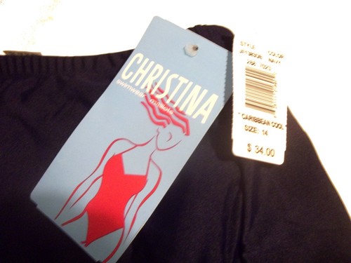 Christina Navy Blue Skirted Swimsuit Bottoms "Caribbean Cool" NWT$34 Size 14 - Picture 3 of 3