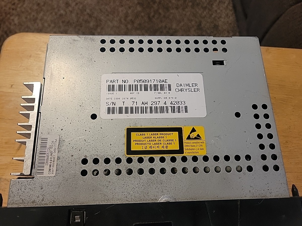 DAIMLER CHRYSLER RADIO / CD PLAYER PART NUMBER P05091710AE | eBay