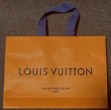 LOUIS VUITTON 11  x 8  x 2.25  Authentic Paper Shopping Tote Bag - Small Orange