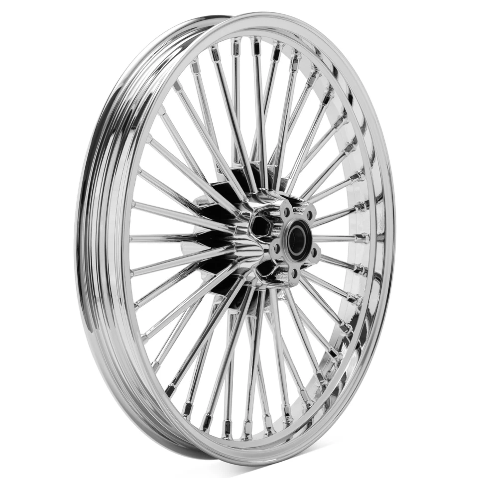 Llanta de rueda delantera de radios gruesos 21x2,15 para Harley Softail Deuce FXSTD personalizada FXSTC Foto 4 de 4