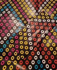 Multi Color Circle Tribal Ankara African Print Turban Scarf Headwrap FREE Ship