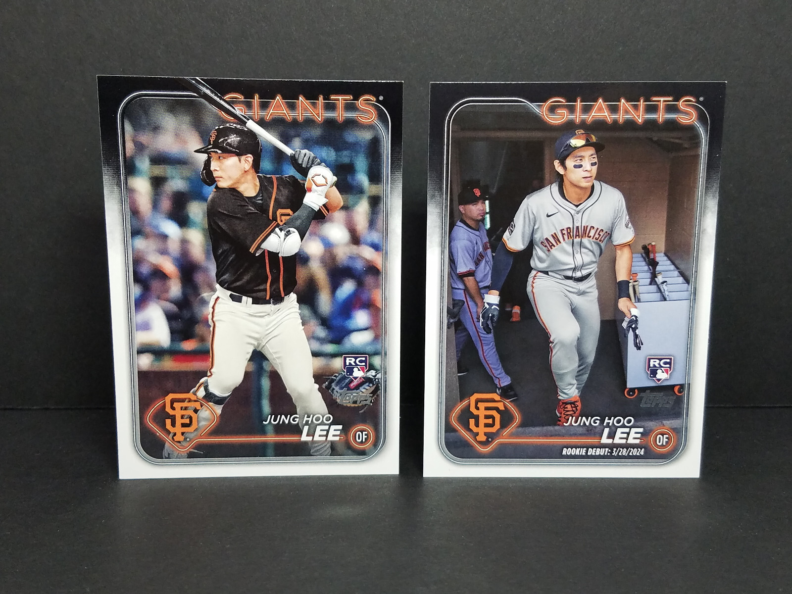 2024 Topps #691 & #US343 Jung Hoo Lee, Giants (RC) - Base Rookie Cards