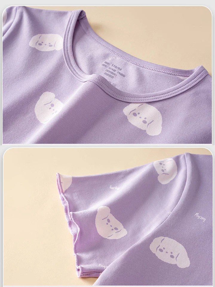 Camisola de verão para meninas pequenas bebê slim fit roupa de dormir algodão confortável vestido casual - Imagem 3 de 4