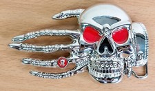 Skull and Skeletal Hand Belt Buckle