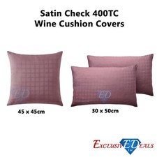 Luxury 400 TC Square Stripe Check Cushion Covers 100% Cotton Various Colours