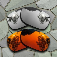 Chrome Titanium Red Orange Lenses Replacement for-Arnette Boiler Polarized