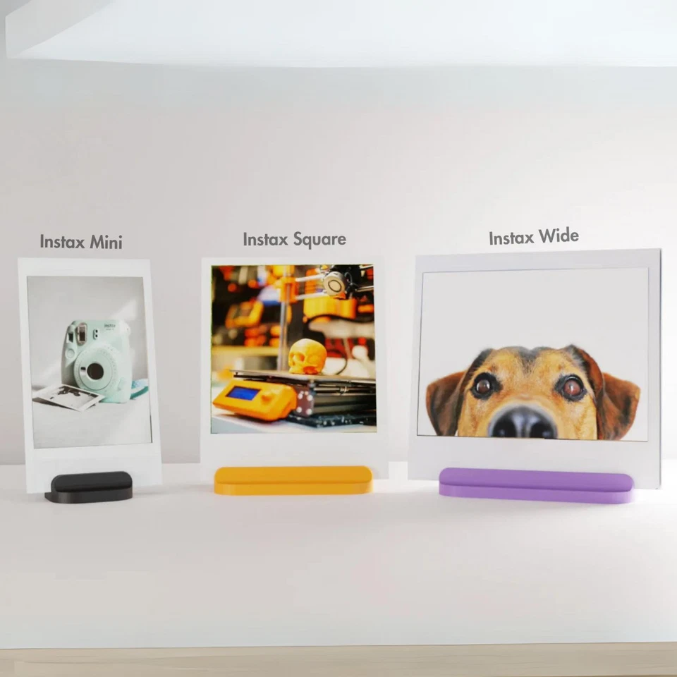 3 Pack Instax Mini Square Wide Polaroid Stand Photo Picture Holder Display Frame - Image 2 of 4