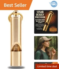 Portable 125dB+ Brass Whistle - Trusted Safety Tool for Outdoor Adventures