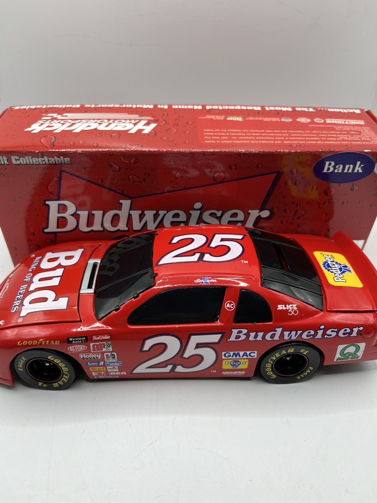 1996 Ken Schrader #25 Budweiser Bud Chevy Monte Carlo 1/24 NASCAR Diecast Bank