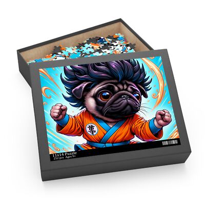 Puzzle (120, 252, 500-Piece) Pug Anime Style Art Print | eBay