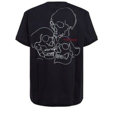 Alexander McQueen Monogram Skull Cotton T-shirt L new with labels Navy Blue