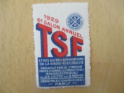 (2072) Reklamemarke TSF Salon Annuel 1929 Paris