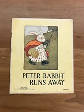 1920 Saalfield Publishing - Peter Rabbit Runs Away - Linentex Book
