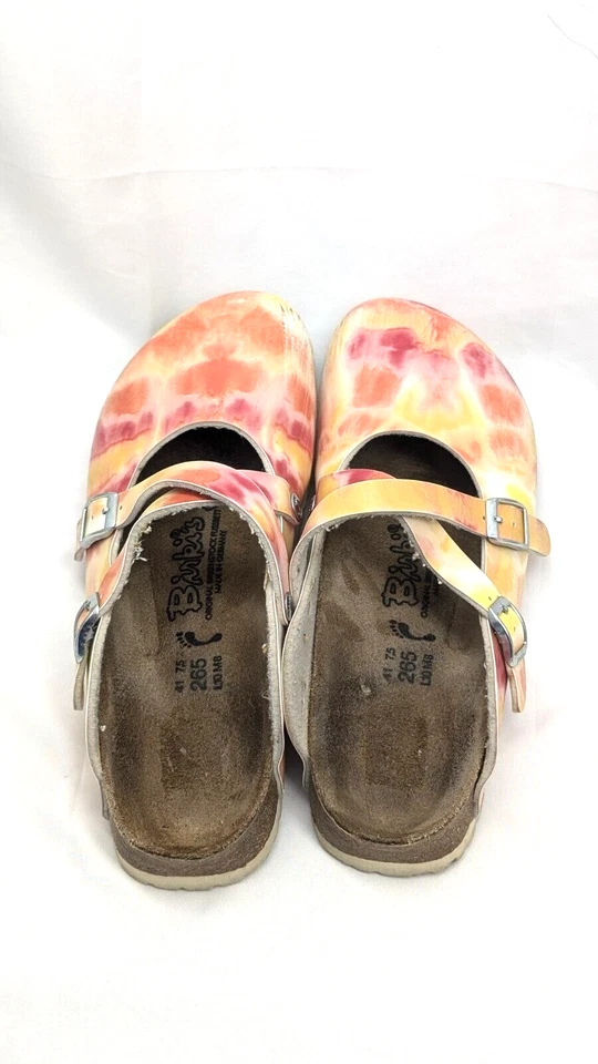 Birki’s Dorian By Birkenstock Clogs pink yellow orange Size 41 M8 W10 NARROW - Image 2 of 4