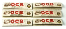 6 Packs OCB Organic King Size Slim Hemp Unbleached Cigarette Rolling Papers