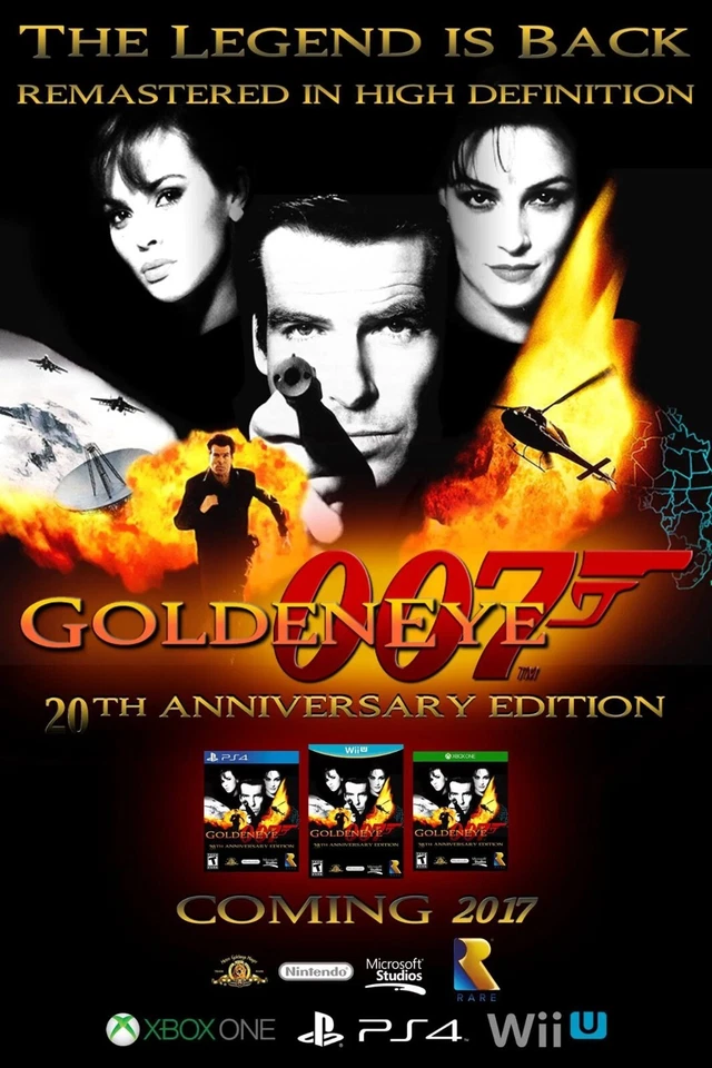 Póster Nintendo 64 007 Goldeneye 1997 20 aniversario 11X17 N64 James Bond 📺🍿 Foto 2 de 3