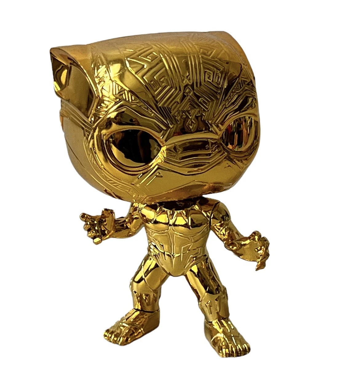 Funko Pop Marvel Studios The First 10 Years Gold Chrome Black Panther Loose