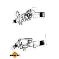 Nrf Thermostat KüHlmittel Mit Dichtring FüR Dacia Duster Lodgy Renault Kangoo