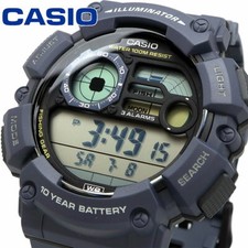 CASIO WS-1500H-2AV Watch Cheap Casio Outdoor Fishing Timer Gray Navy New no Box