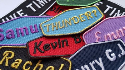 Personalisierte Retro-Stil bestickte Aufbügeln Patches Nähen Jacke Abzeichen Etikett