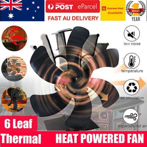 6 Blade Cocoon Fan For Wood Log Burner Stove Fireplace Quiet Heat Fire ...