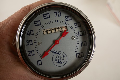 Indian Chief Motorcycle Speedometer (UG1/JSF6) 120 MPH Stewart Warner 1948 NOS - Picture 8 of 8