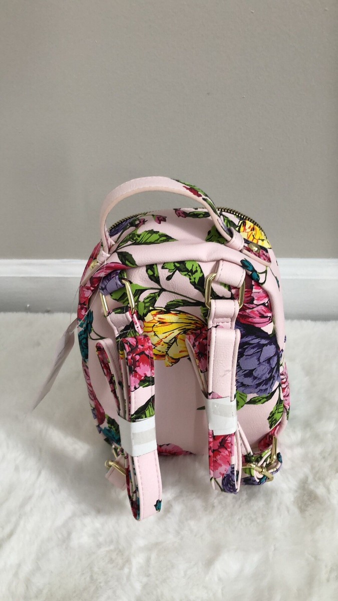 Betsey Johnson Kitsch Cat Mini Backpack Pink Snakeskin Floral Interior‎ Betsey Johnson Kitsch Backpack CatFloral | eBay main image 3