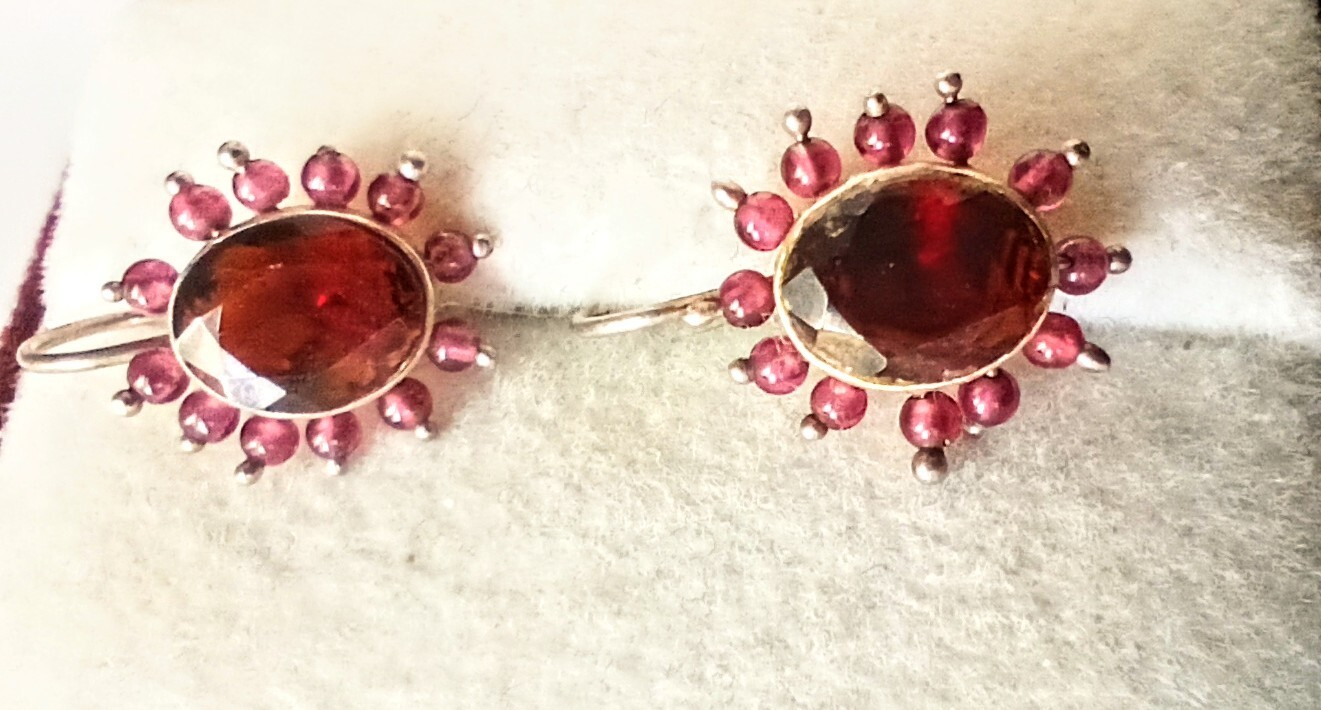 STERLING  SILVER  DESIGNER   "RUBY RED  RAYS"  Vi… - image 3