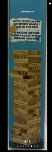 Tumbling Tower Game- 72 Wooden Blocks 2-4 Players Mini Travel Style Classic Fun! - Picture 9 of 11
