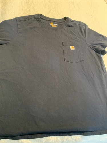 Carhartt Original Fit Kurzarm Hemd mit Tasche 2XL Navy Blau 