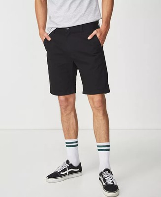 Cotton On Washed Chino Short in Black 