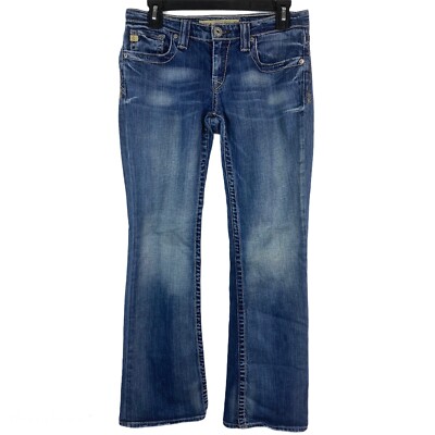 Big Star Casey K Low Rise Fit Jeans Medium Wash Blue Denim Womens Size 27 