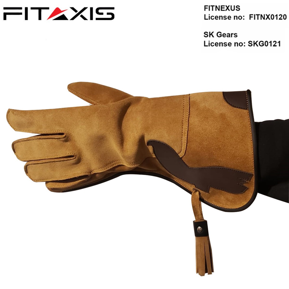 Falcon Hawking Glove Suede Double Skinned Eagle Pattern Falconry