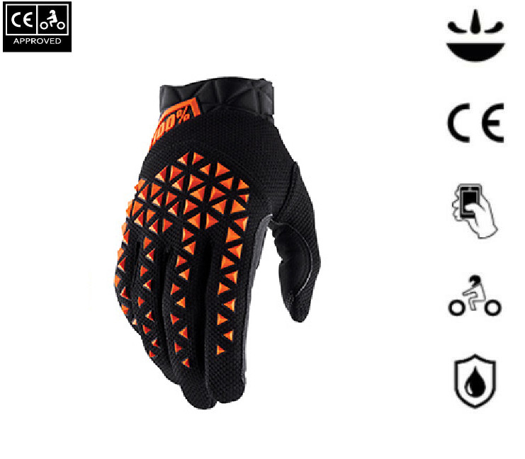 Gants moto ADX AIRMATIC avec coque homologuée CE coloris noir et orange