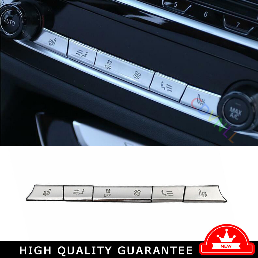 Matte Silver AC Button Cover for BMW X3 G01 X4 G02 2018-2022 Console Decor