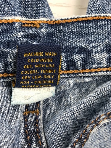 Vintage Abercrombie & Fitch Jeans Womens 4 Blue 1892 Bootcut Distress Button Fly - Picture 10 of 14