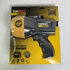 EverStart Maxx Spotlight Up To 1200 Lumens + Car & Wall Chargers - NEW!
