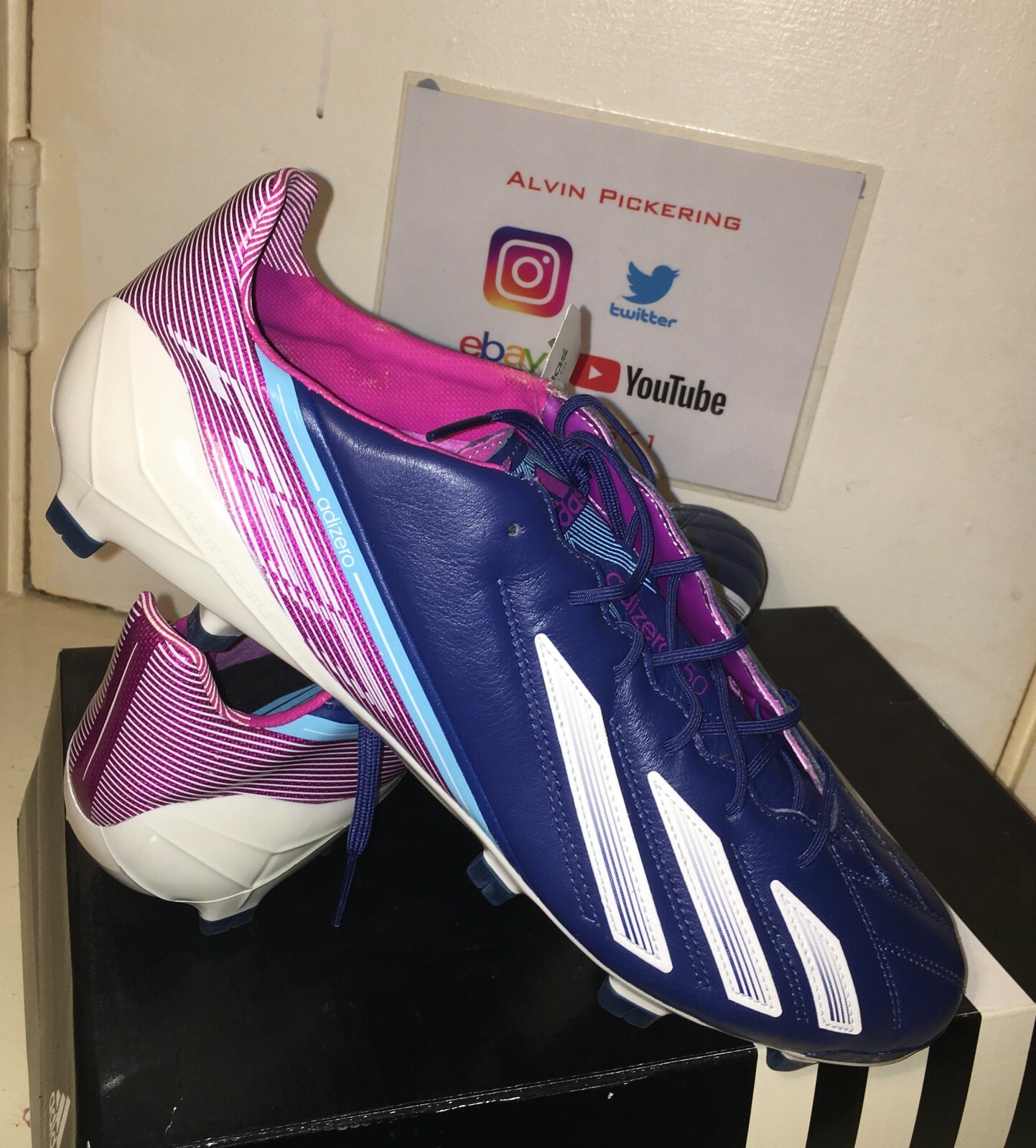 adidas f50 adizero pink and blue