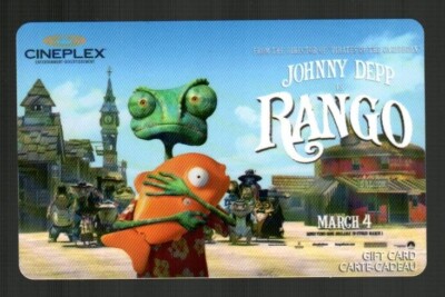 CINEPLEX ( Canada ) Rango ( Eng ) 2011 Gift Card ( $0 )