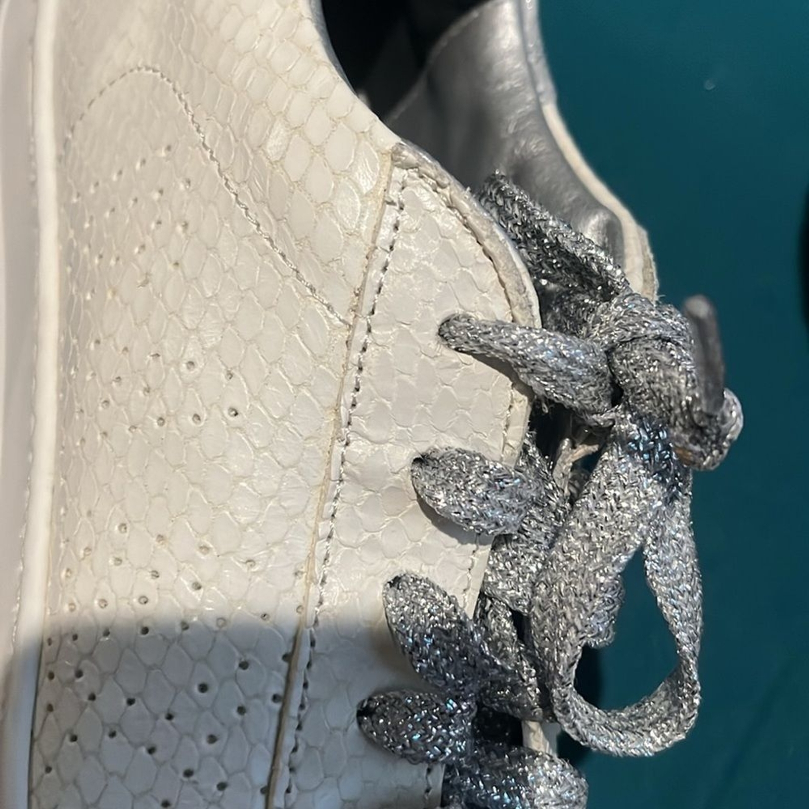 P448 Thea Python Roccia Leopard Sparkly silver  S… - image 10