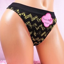 Soft Stretch Nylon Thong Yellow Chevron 6 Colors Truly Unisex Sissy Panties OS